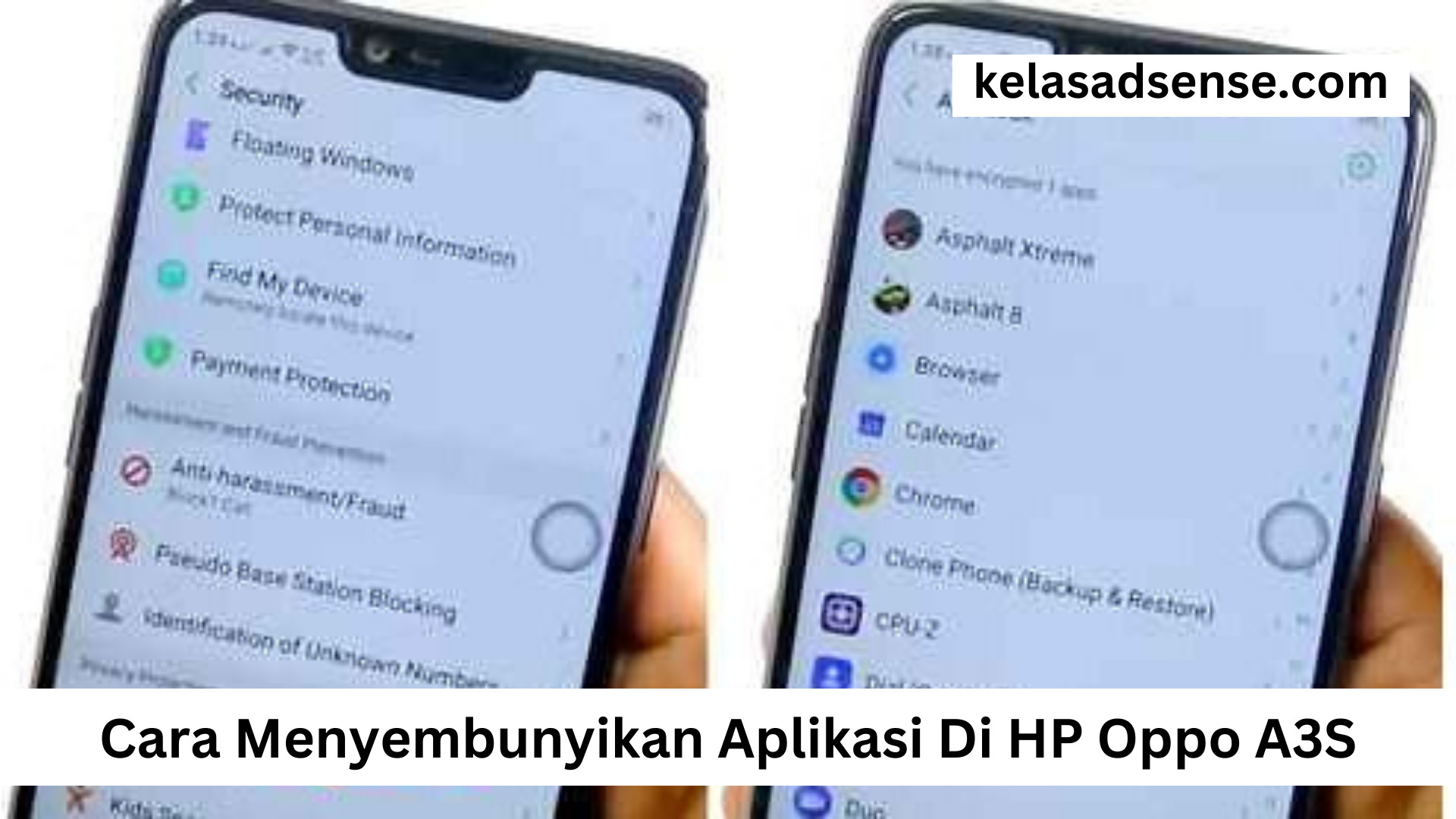 Cara Menyembunyikan Aplikasi Di HP Oppo A3S